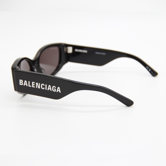 NEW BB0258S 001 OVERSIZED BALENCIAGA BLACK SUNGLASSES - Picture 7 of 15